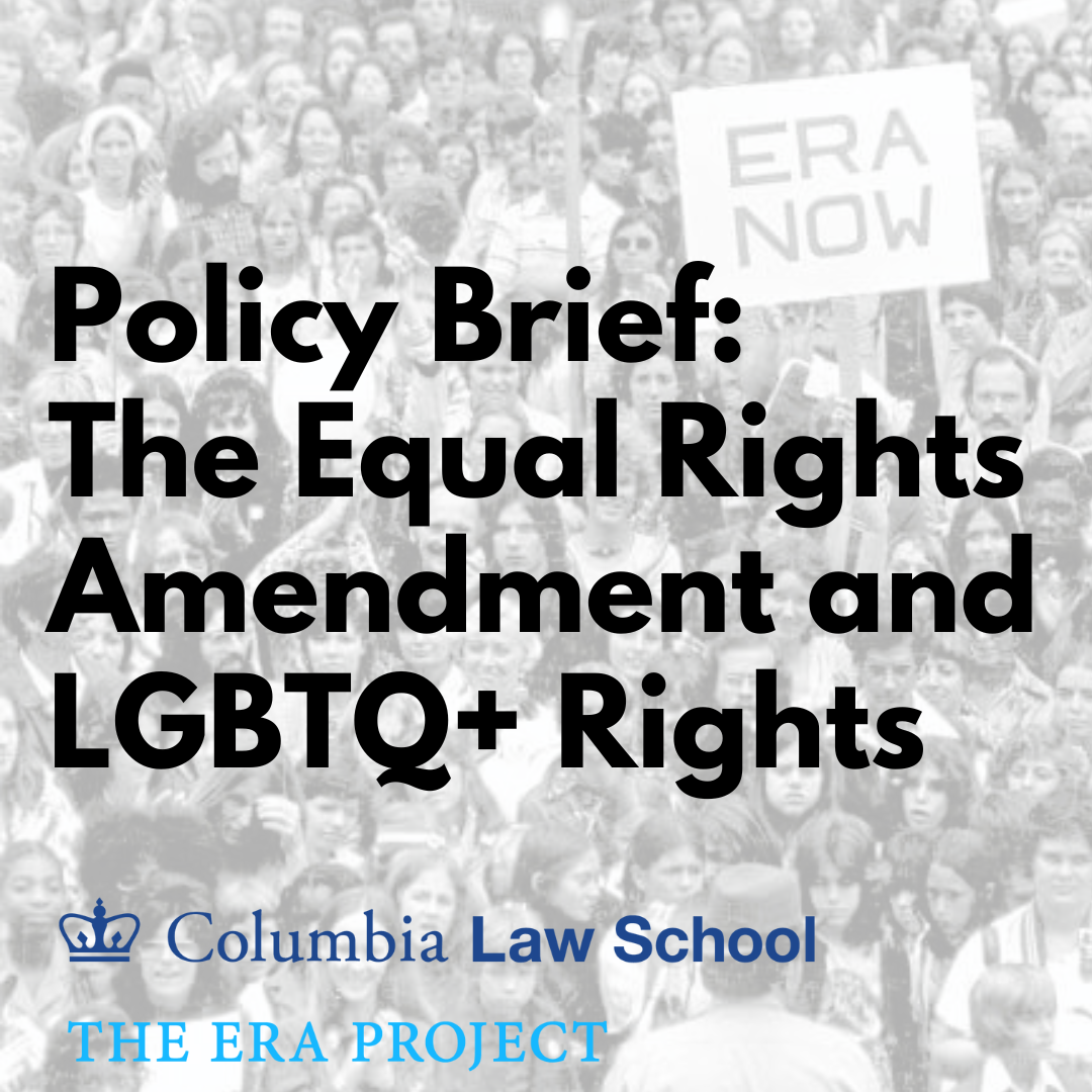 The Equal Rights Amendment And Lgbtq Rights Including Marriage Equality The Center For Gender 9887